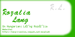 rozalia lang business card